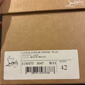 Christian Louboutin Louis Junior Spikes Flat White